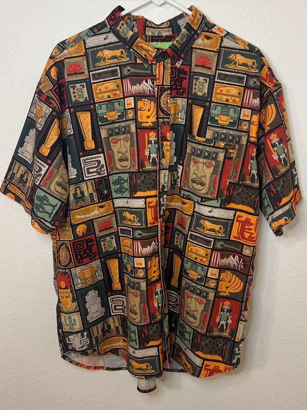 RSVLTS x Nickelodeon Legends Of The Hidden Temple Button Up Shirt 2XL